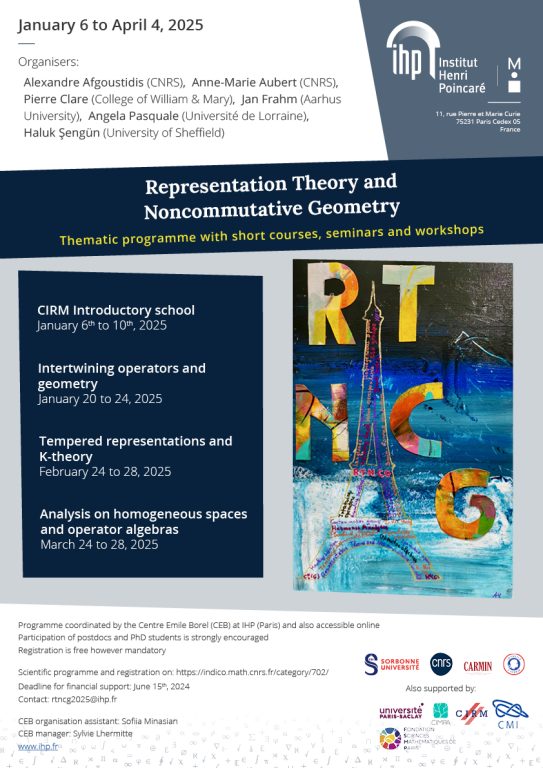 T1-2025 Representation theory and noncommutative geometry | Institut ...