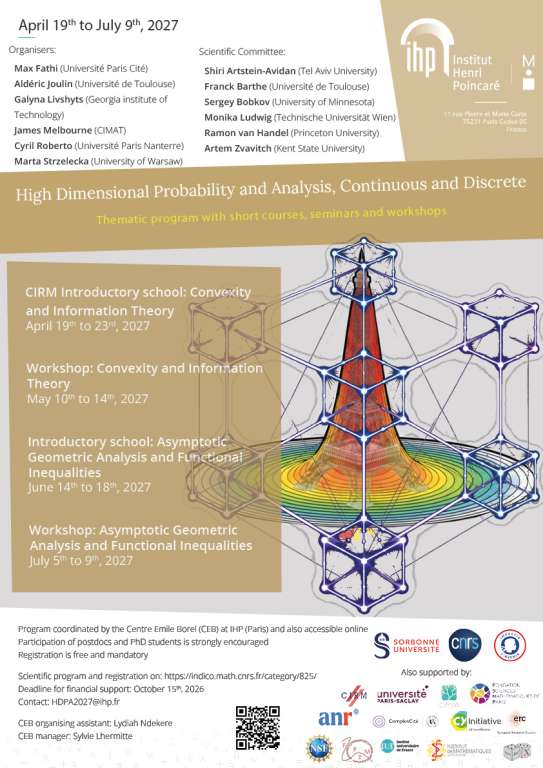 T2-2027 High dimensional probability and analysis, continuous and